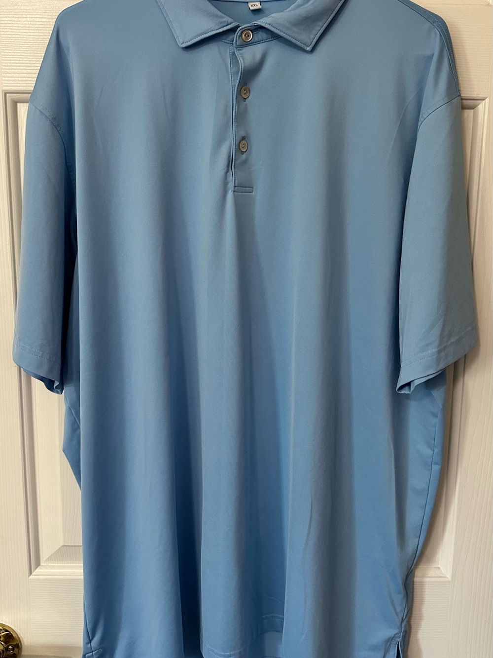 Peter Millar Summer Comfort Stretch Collared Polo Button Blue Short Sleeve 2XL